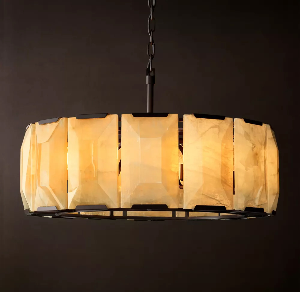 Harlow Calcite Round Chandelier Dia. 19