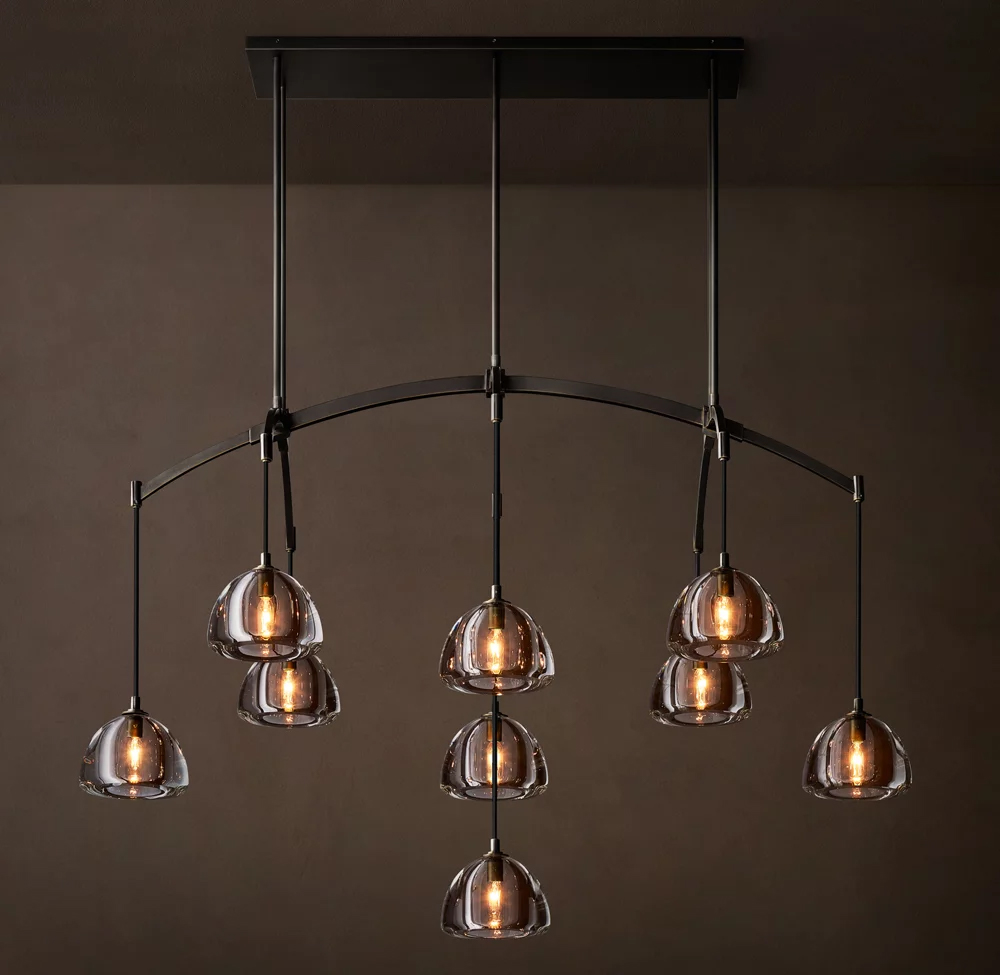 Hemisphere Rectangular Chandelier L54