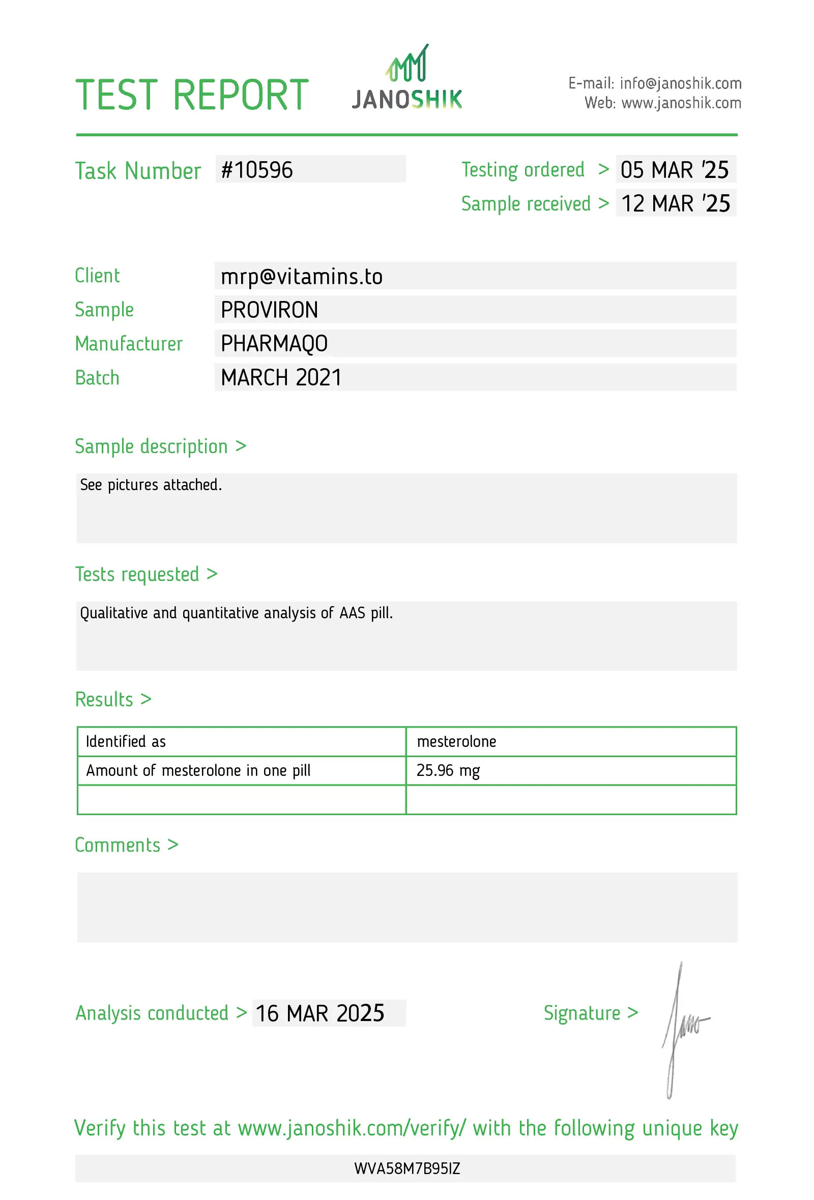 Proviron –25mg