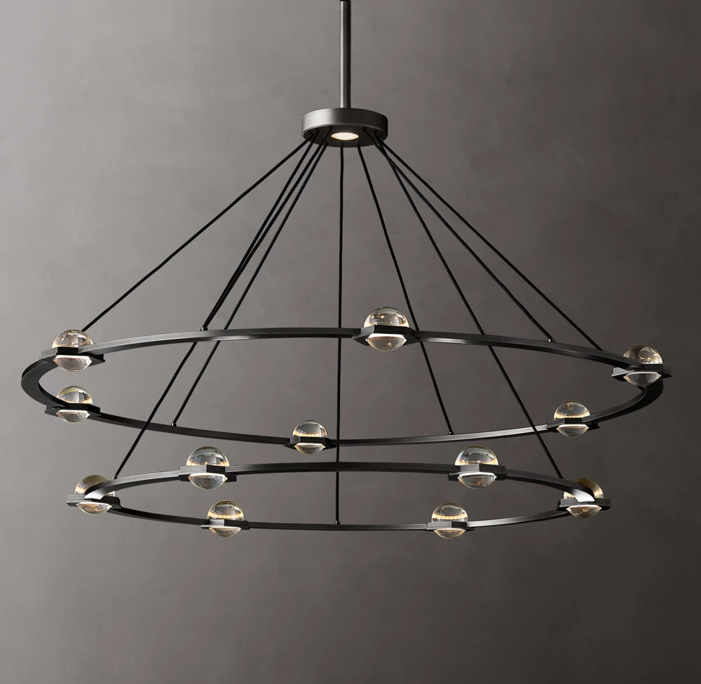 Éclatant 2-Tier Round Chandelier Dia. 48