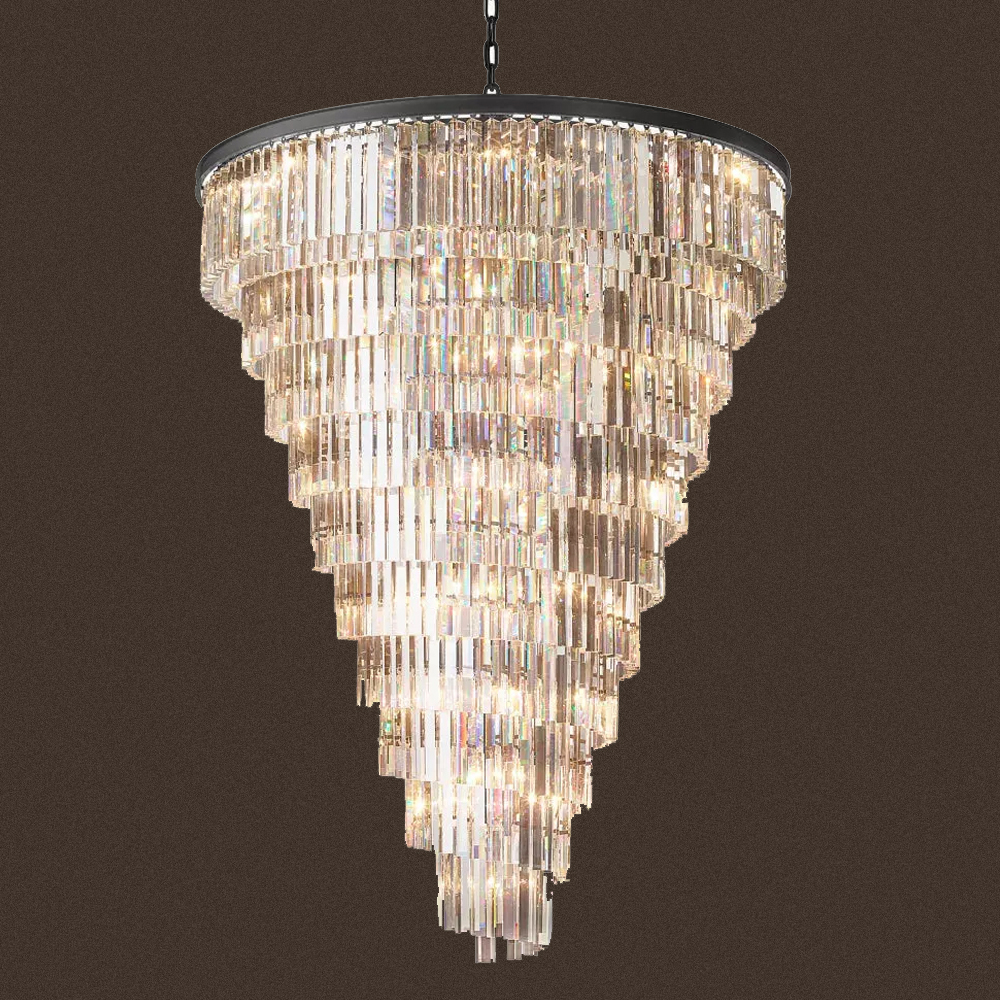 Rain Round Chandelier Dia. 18