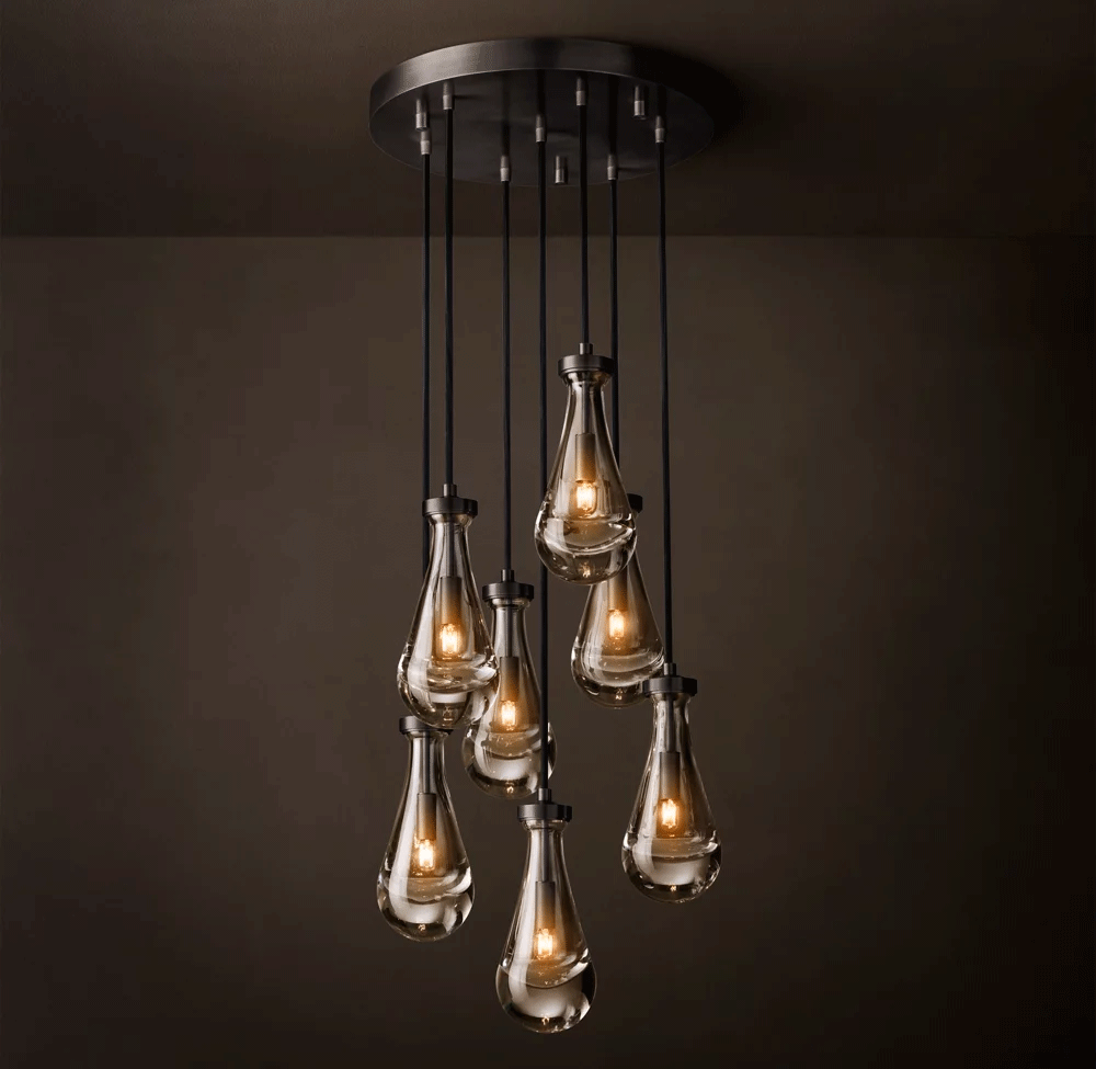 Rain Round Chandelier Dia. 18