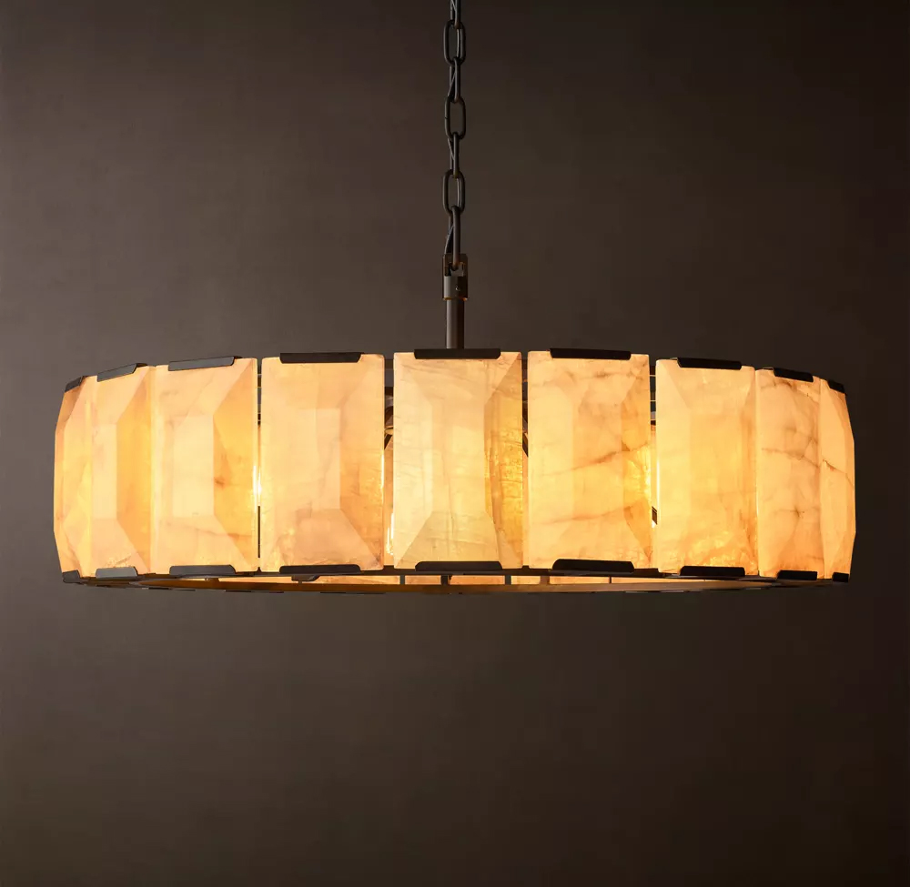 Harlow Calcite Round Chandelier Dia. 19