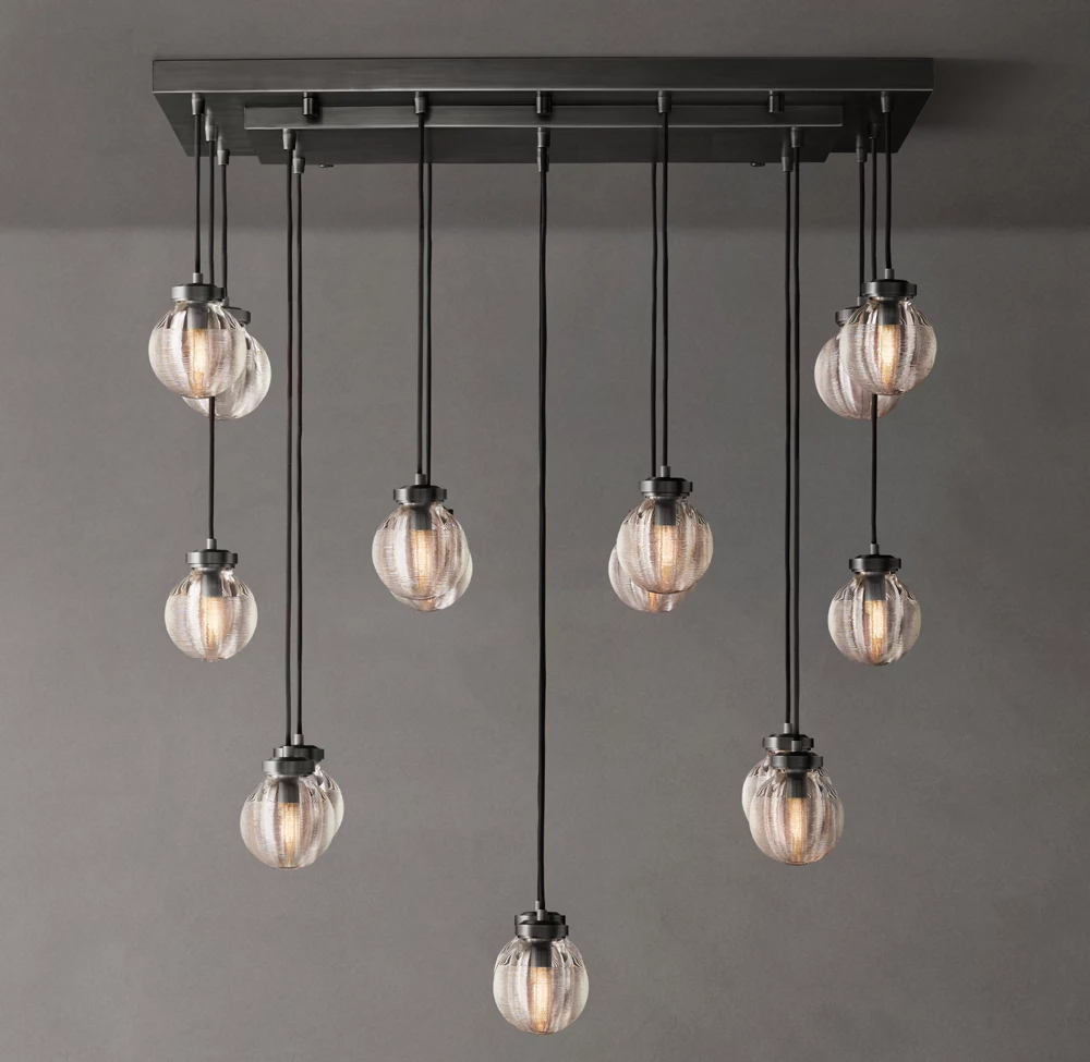 Pearl Rectangular Chandelier L36