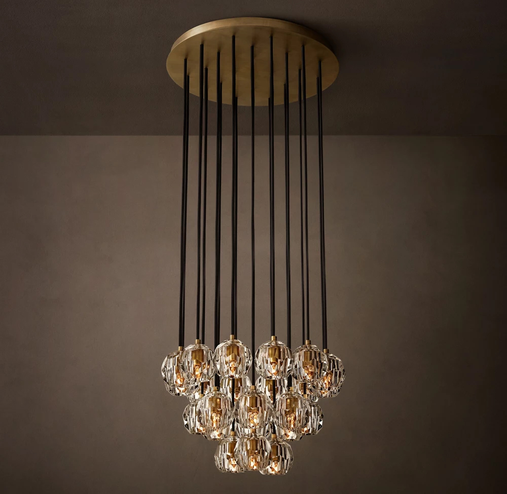 Boule Crystal Round Cluster Chandelier Dia. 14