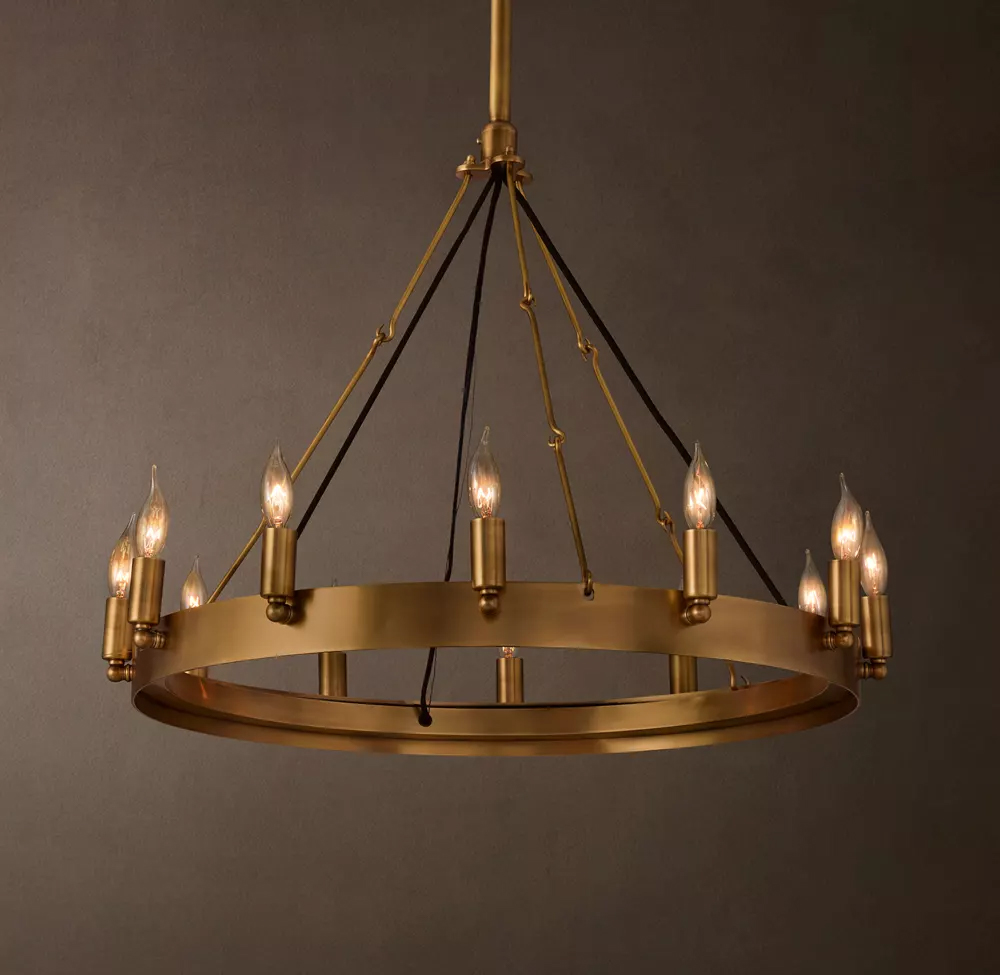 Camino Vintage Candelabra Round Chandelier Dia. 26