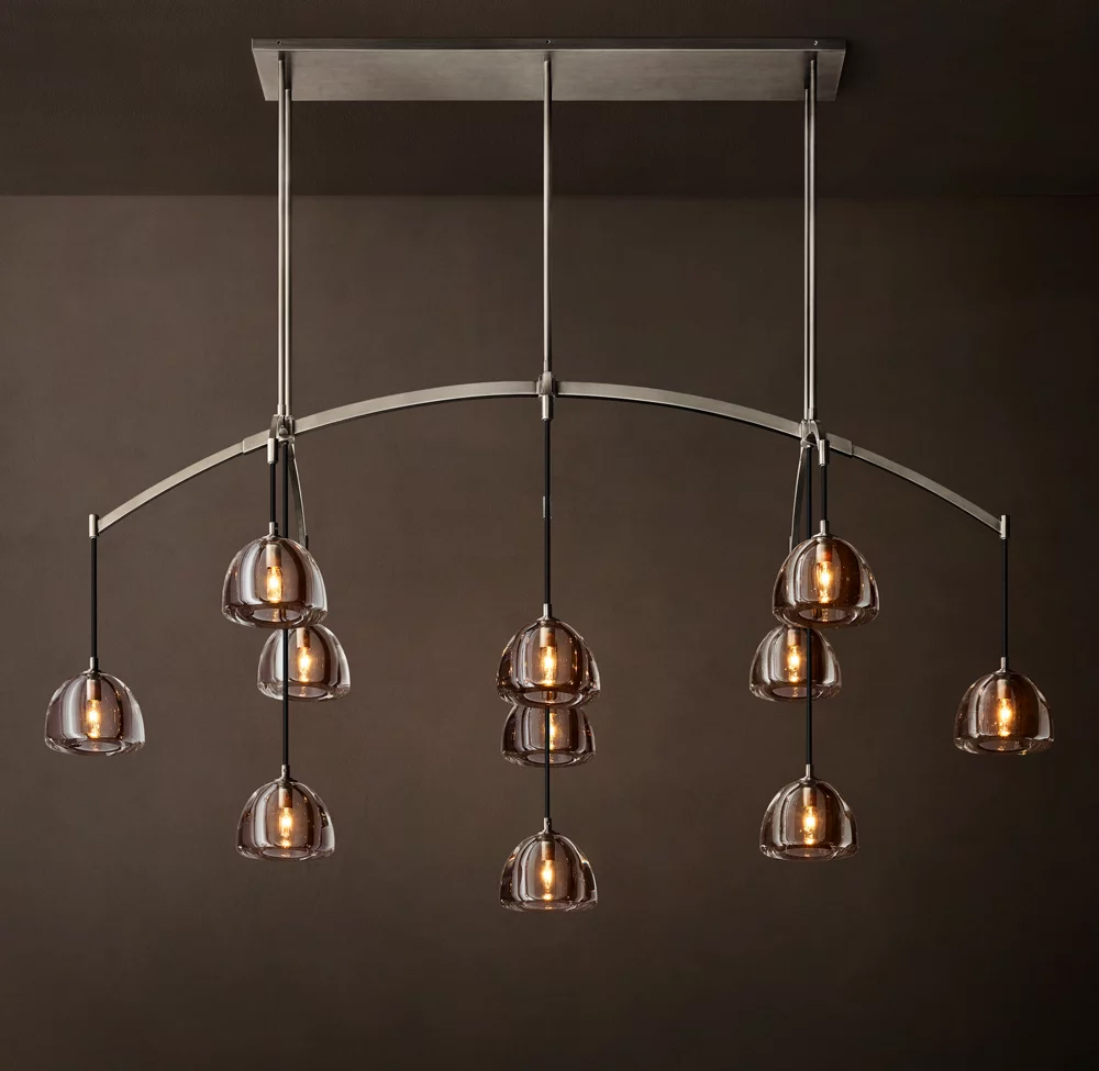 Hemisphere Rectangular Chandelier L54