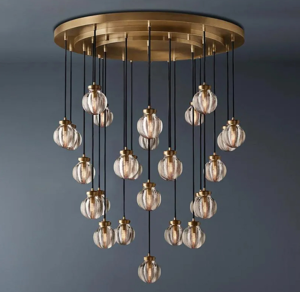 Pearl Round Chandelier Dia. 22