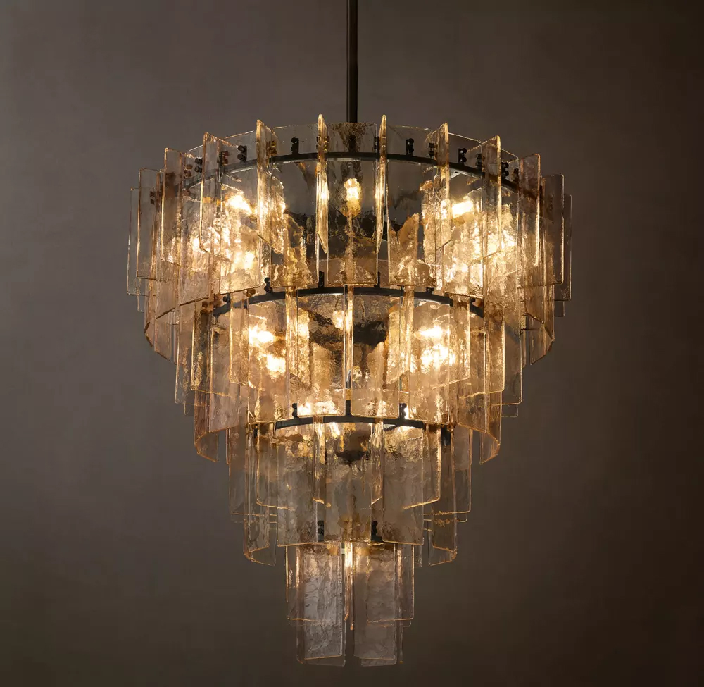 Lattice Tiered Round Chandelier Dia. 36