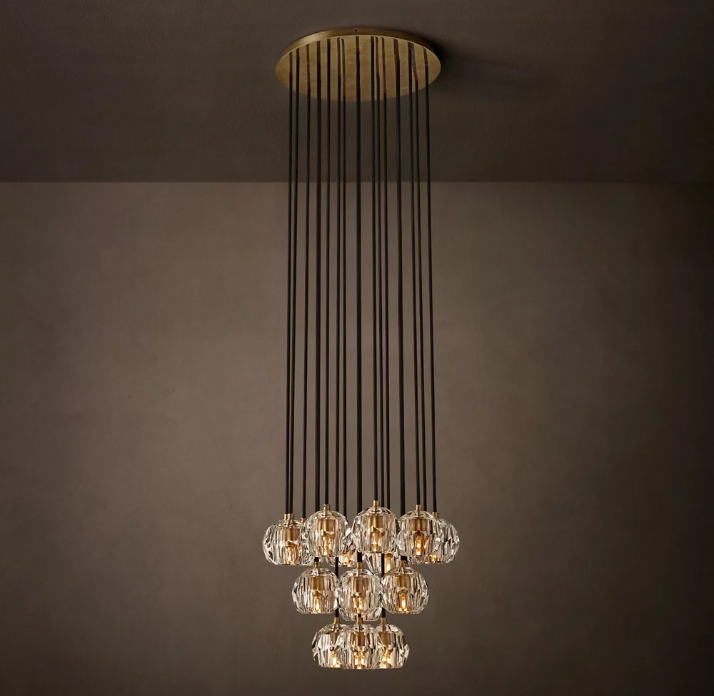 Boule Crystal Round Cluster Chandelier Dia. 14