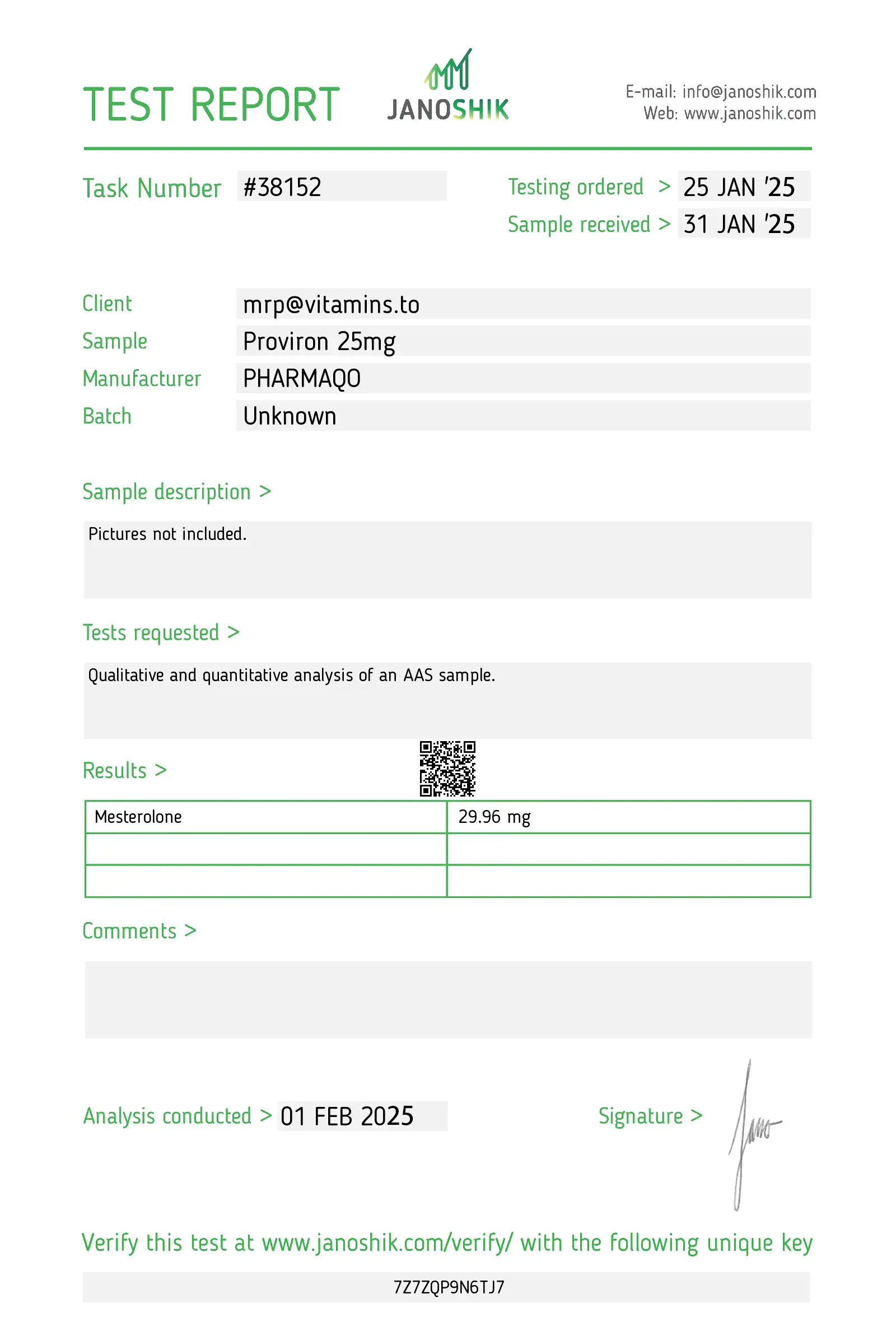 Proviron –25mg