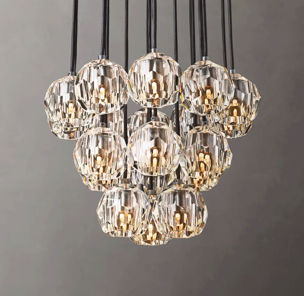 Boule Crystal Round Cluster Chandelier Dia. 14