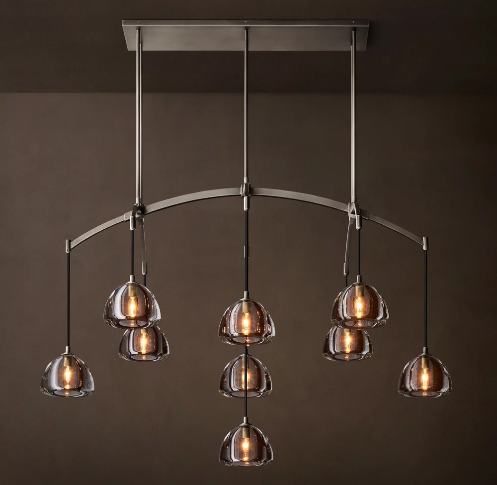 Hemisphere Rectangular Chandelier L54