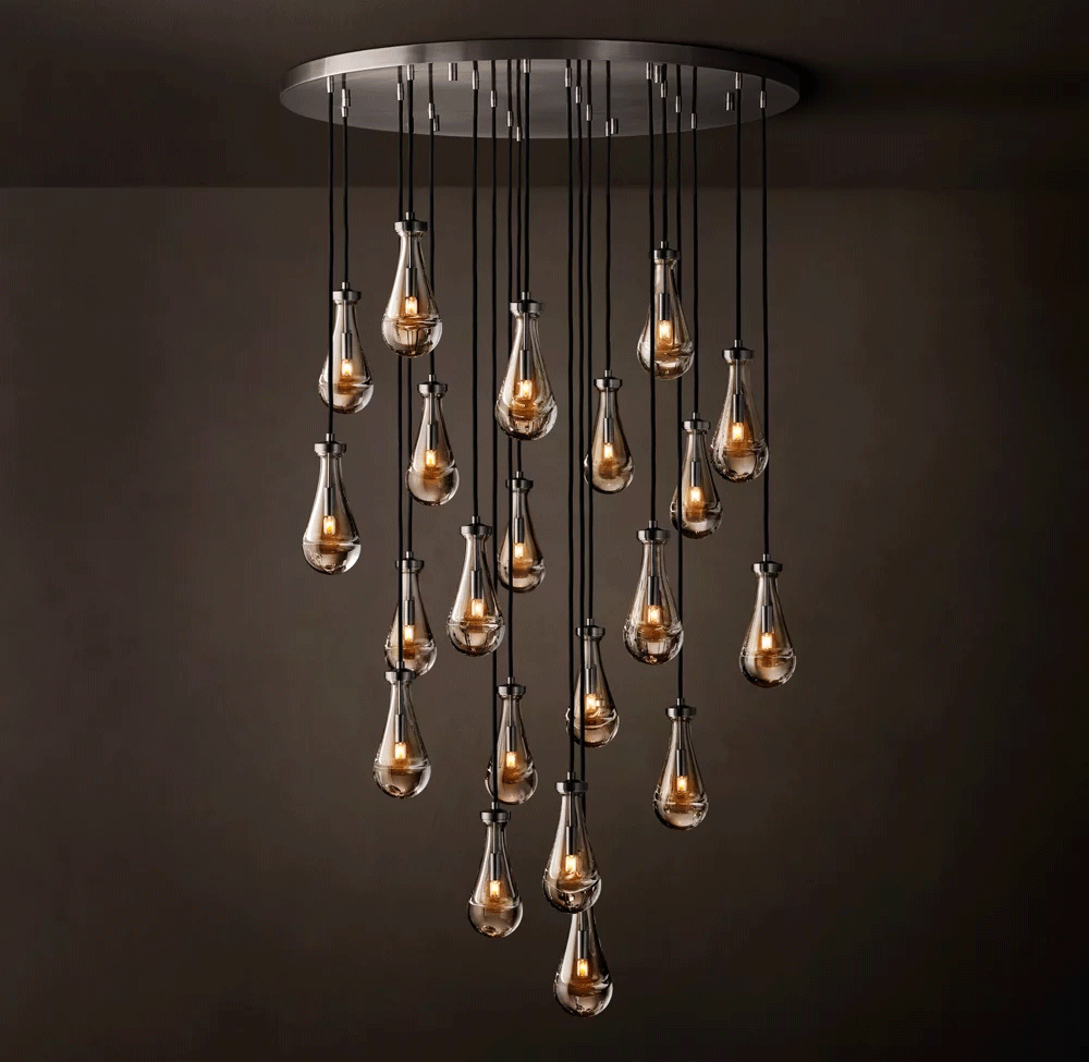 Rain Round Chandelier Dia. 18