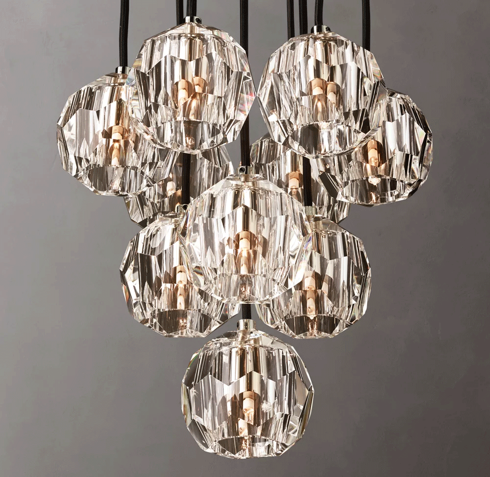 Boule Crystal Round Cluster Chandelier Dia. 14