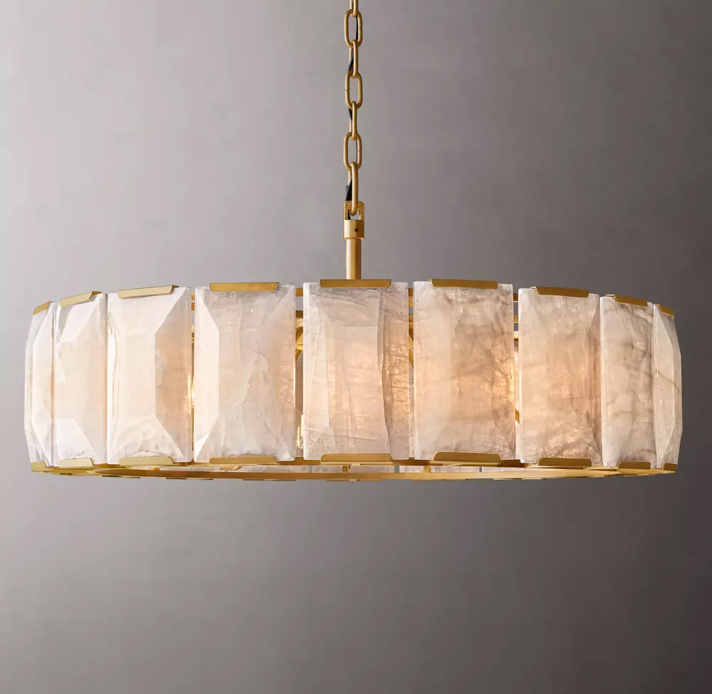 Harlow Calcite Round Chandelier Dia. 19