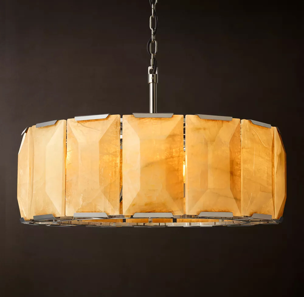 Harlow Calcite Round Chandelier Dia. 19