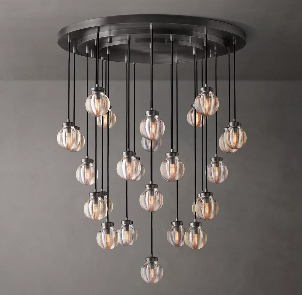 Pearl Round Chandelier Dia. 22