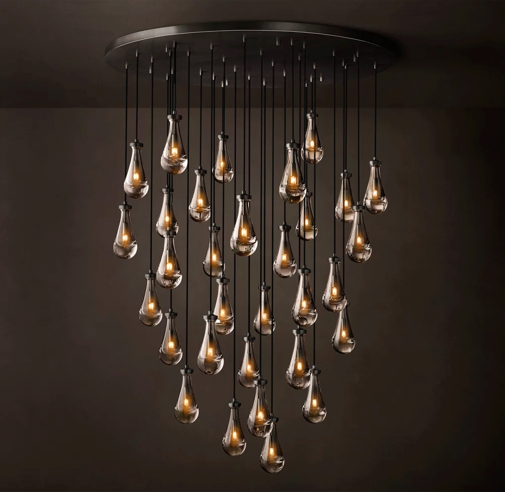 Rain Round Chandelier Dia. 18