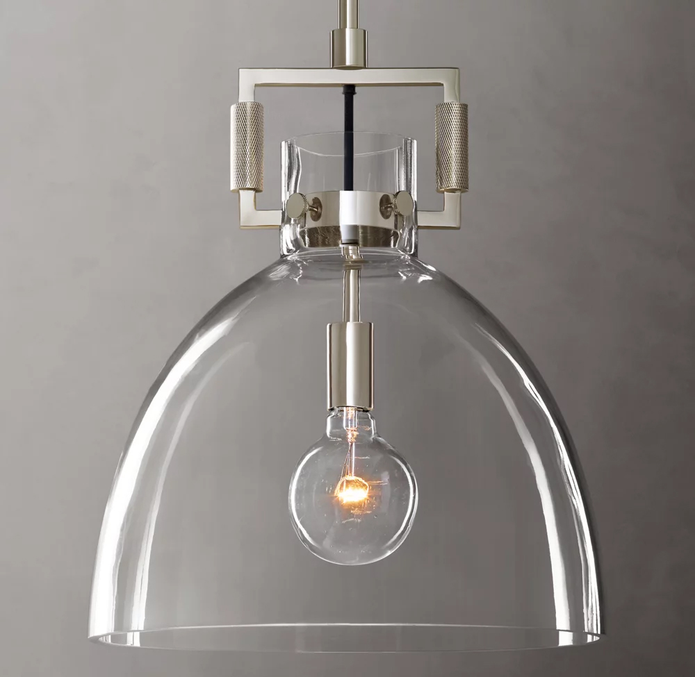 Machinist Glass Cloche Pendant Lamp Dia. 10