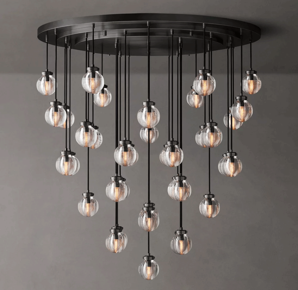 Pearl Round Chandelier Dia. 22