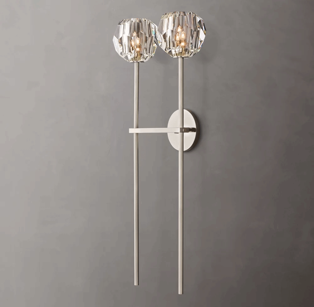 Boule Crystal Double Wall Sconce H28