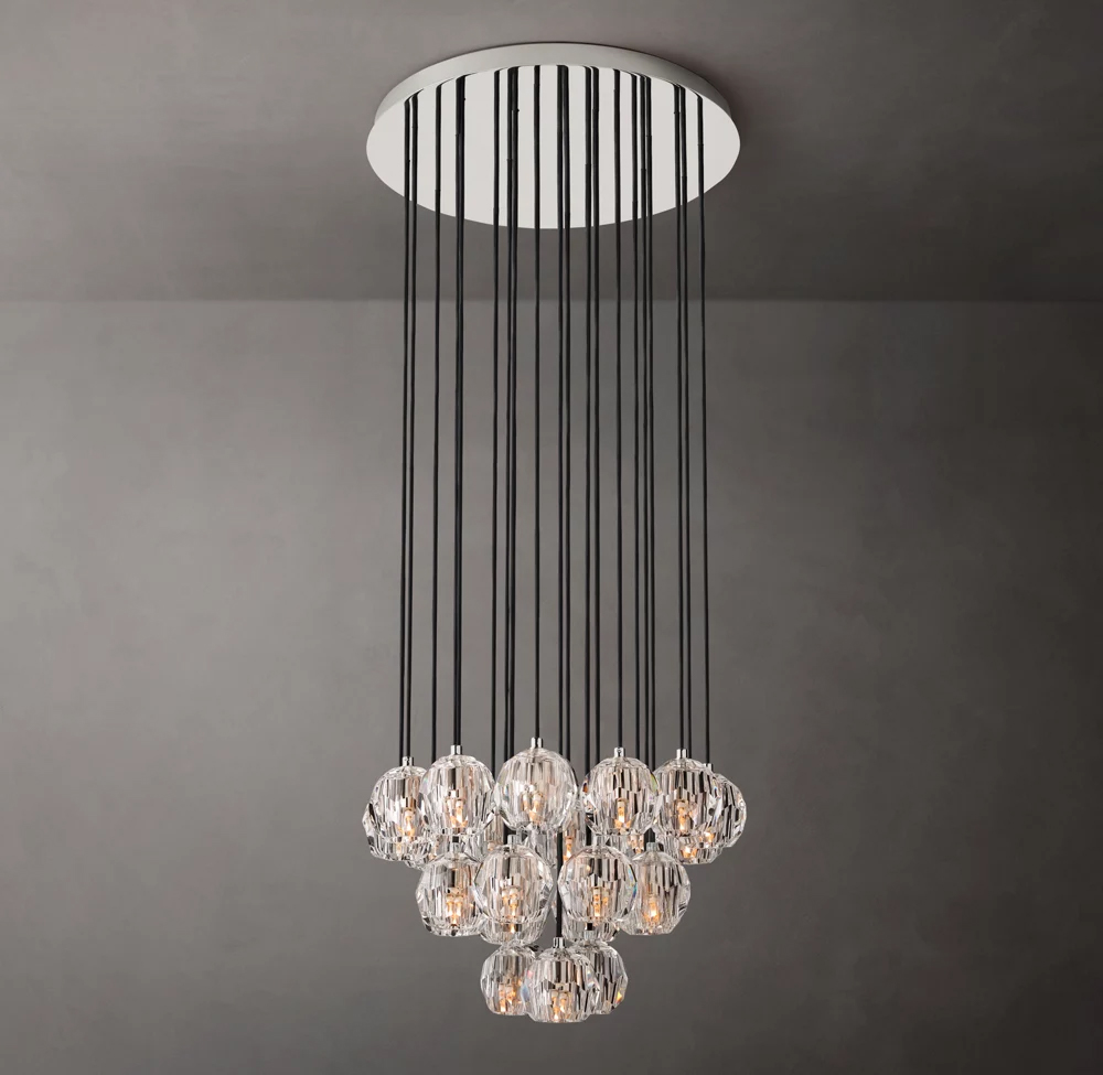 Boule Crystal Round Cluster Chandelier Dia. 14
