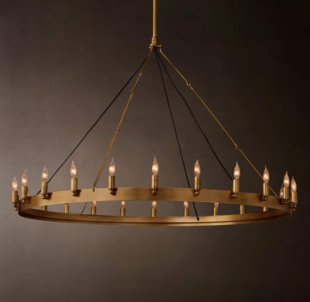 Camino Vintage Candelabra Round Chandelier Dia. 26
