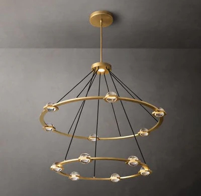 Éclatant 2-Tier Round Chandelier Dia. 48