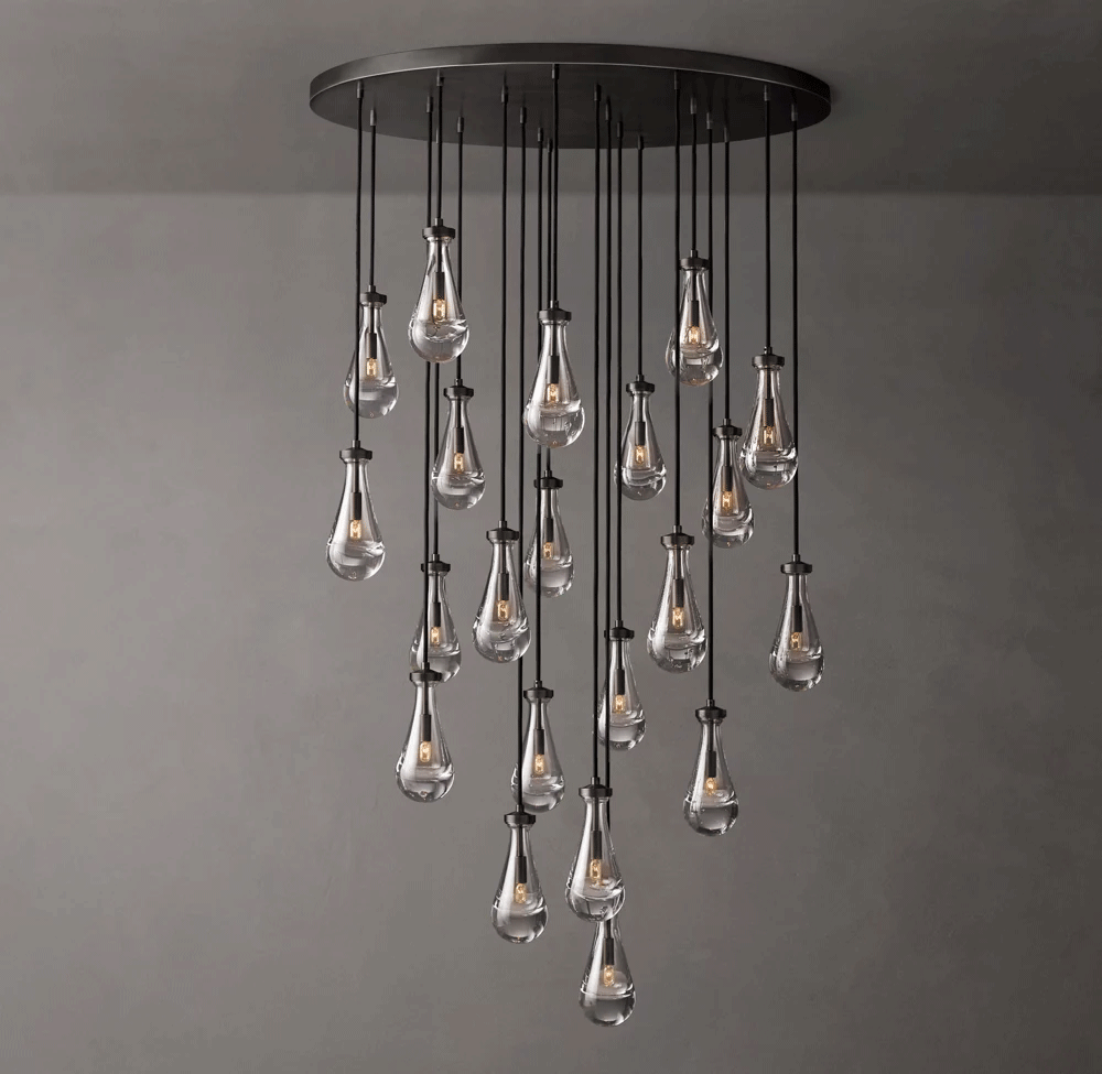 Rain Round Chandelier Dia. 18