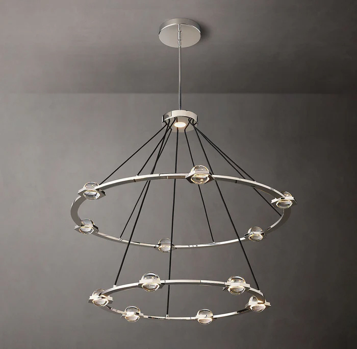 Éclatant 2-Tier Round Chandelier Dia. 48