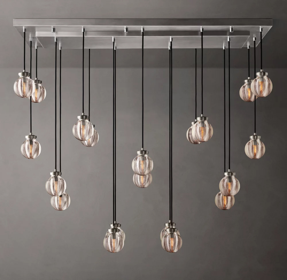 Pearl Rectangular Chandelier L36