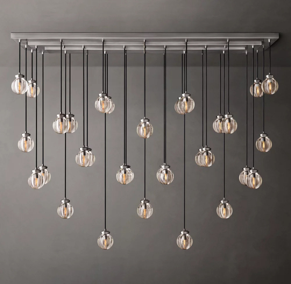 Pearl Rectangular Chandelier L36