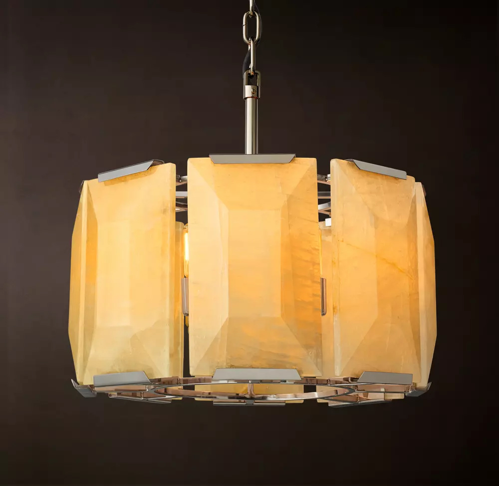 Harlow Calcite Round Chandelier Dia. 19