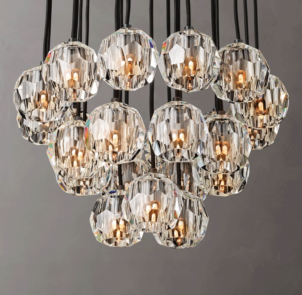 Boule Crystal Round Cluster Chandelier Dia. 14