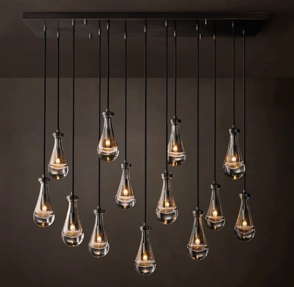 Rain Rectangular Chandelier L54