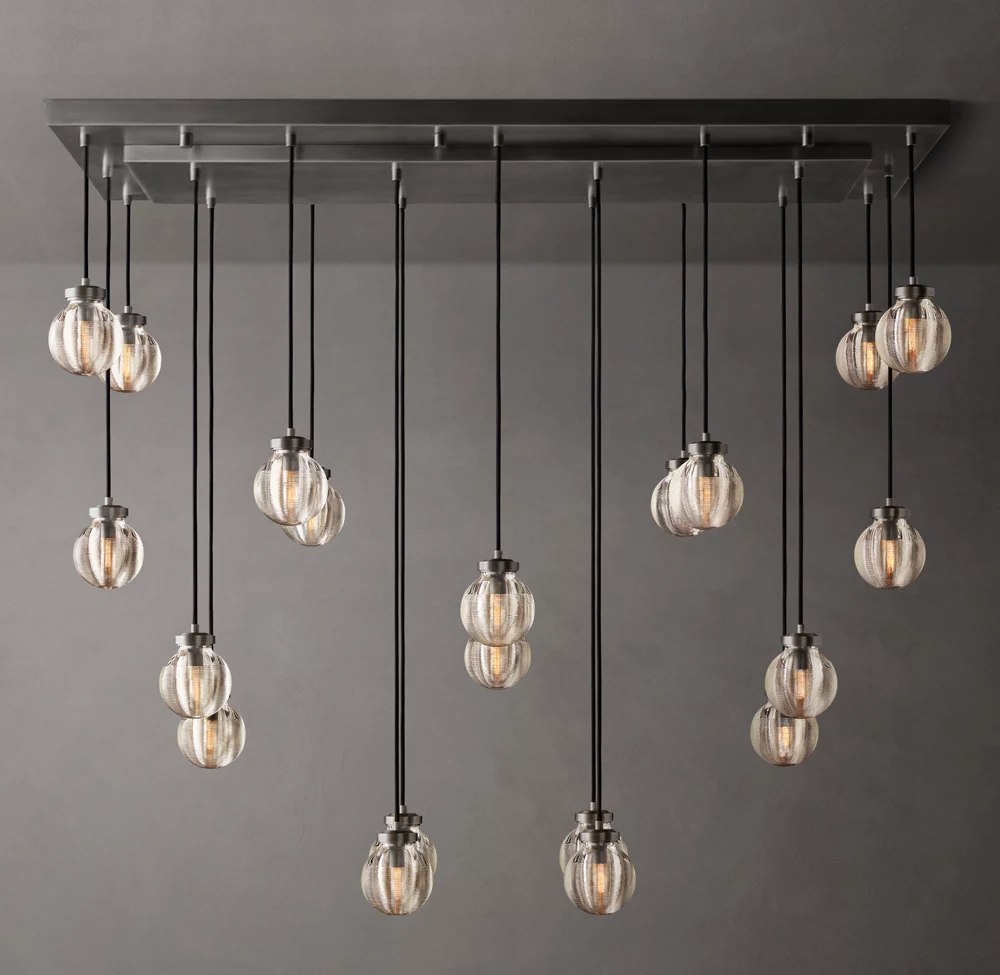 Pearl Rectangular Chandelier L36