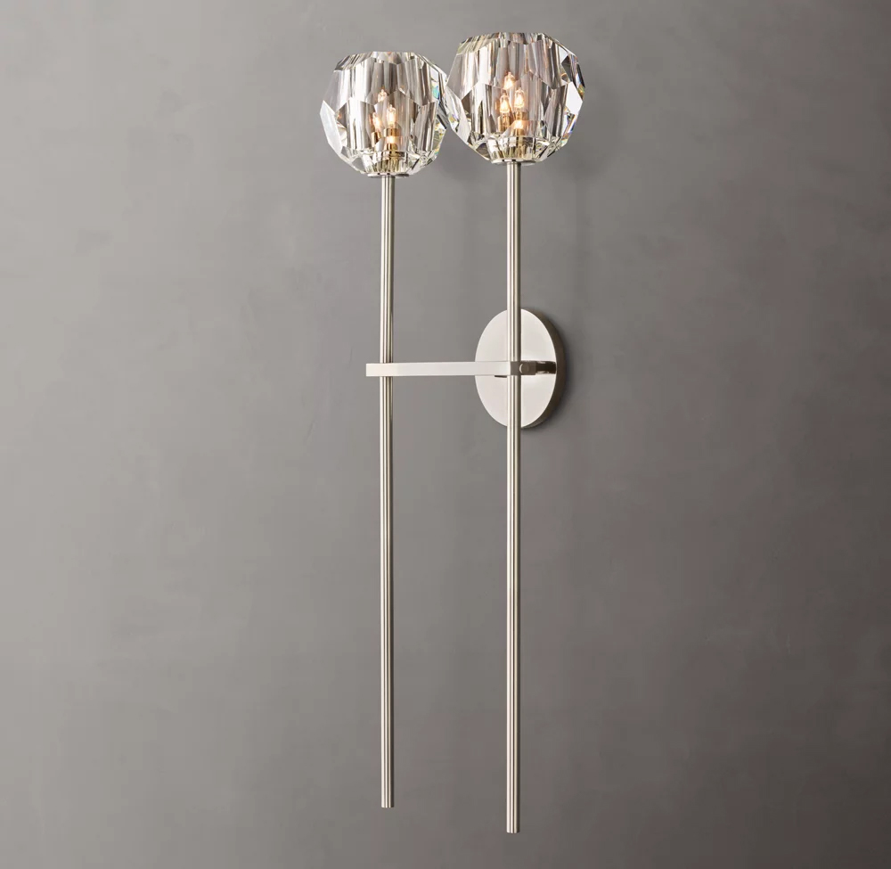 Boule Crystal Double Wall Sconce H28