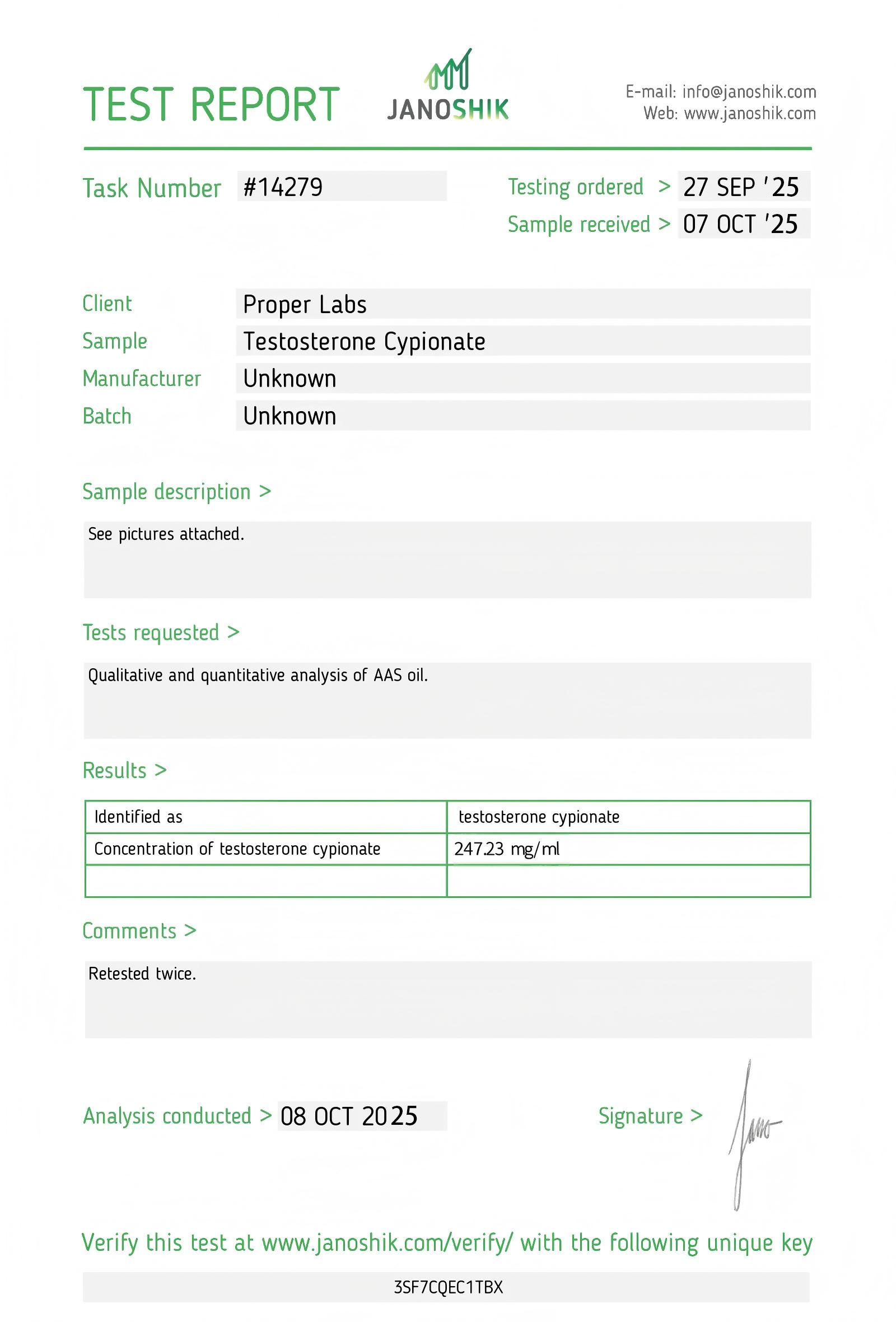 Test C250