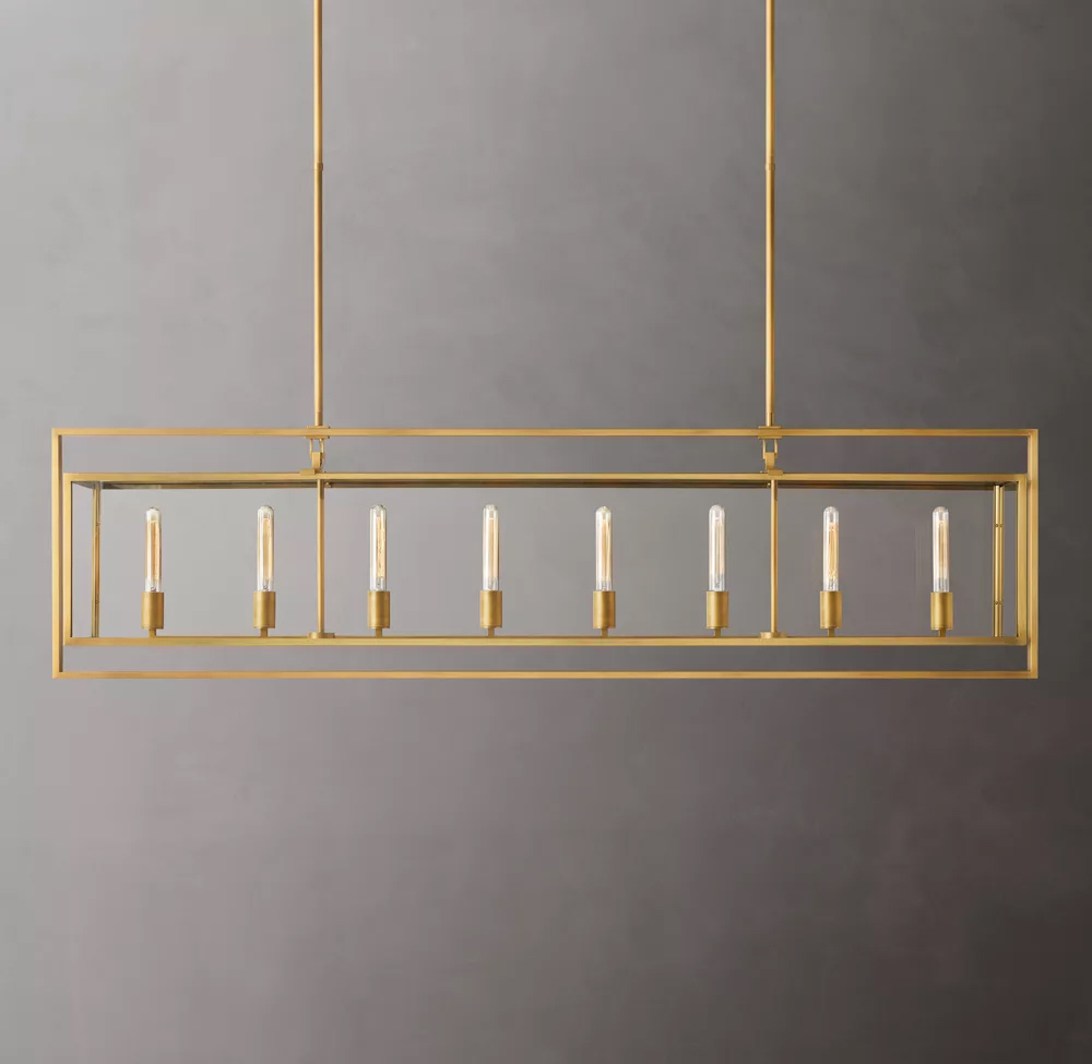 Beckman Rectangular Chandelier L54