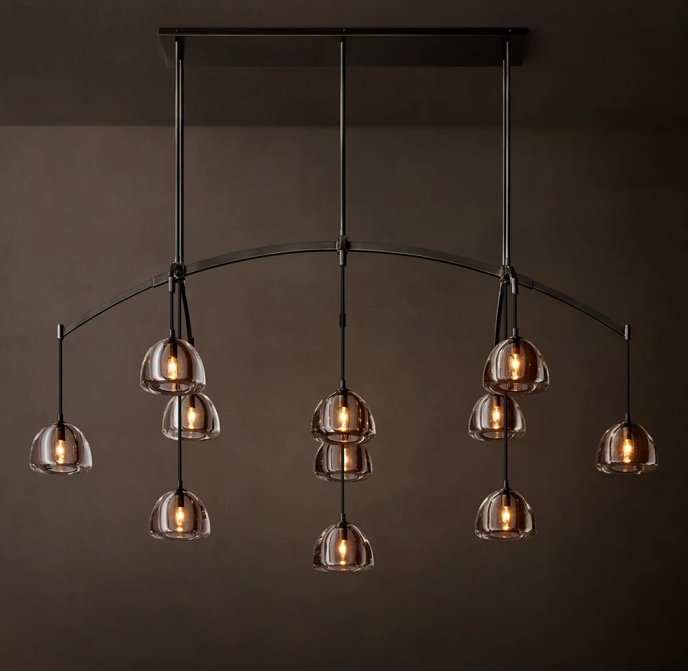 Hemisphere Rectangular Chandelier L54
