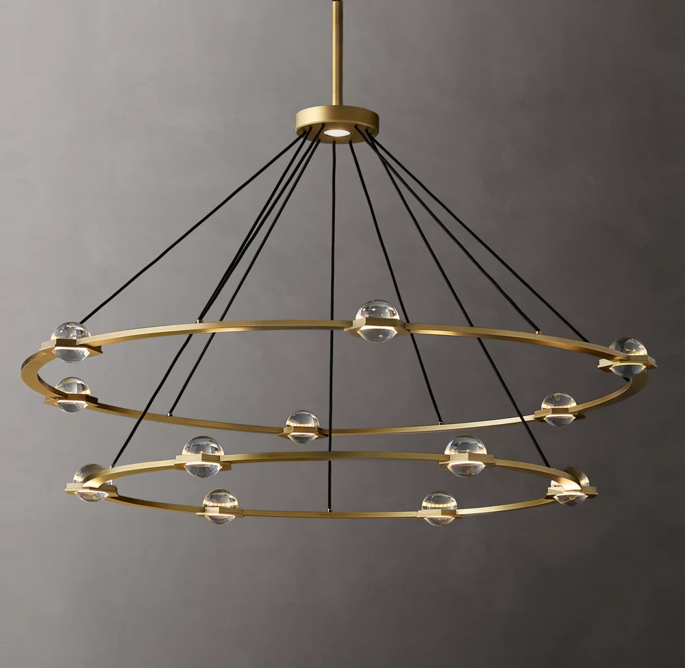 Éclatant 2-Tier Round Chandelier Dia. 48