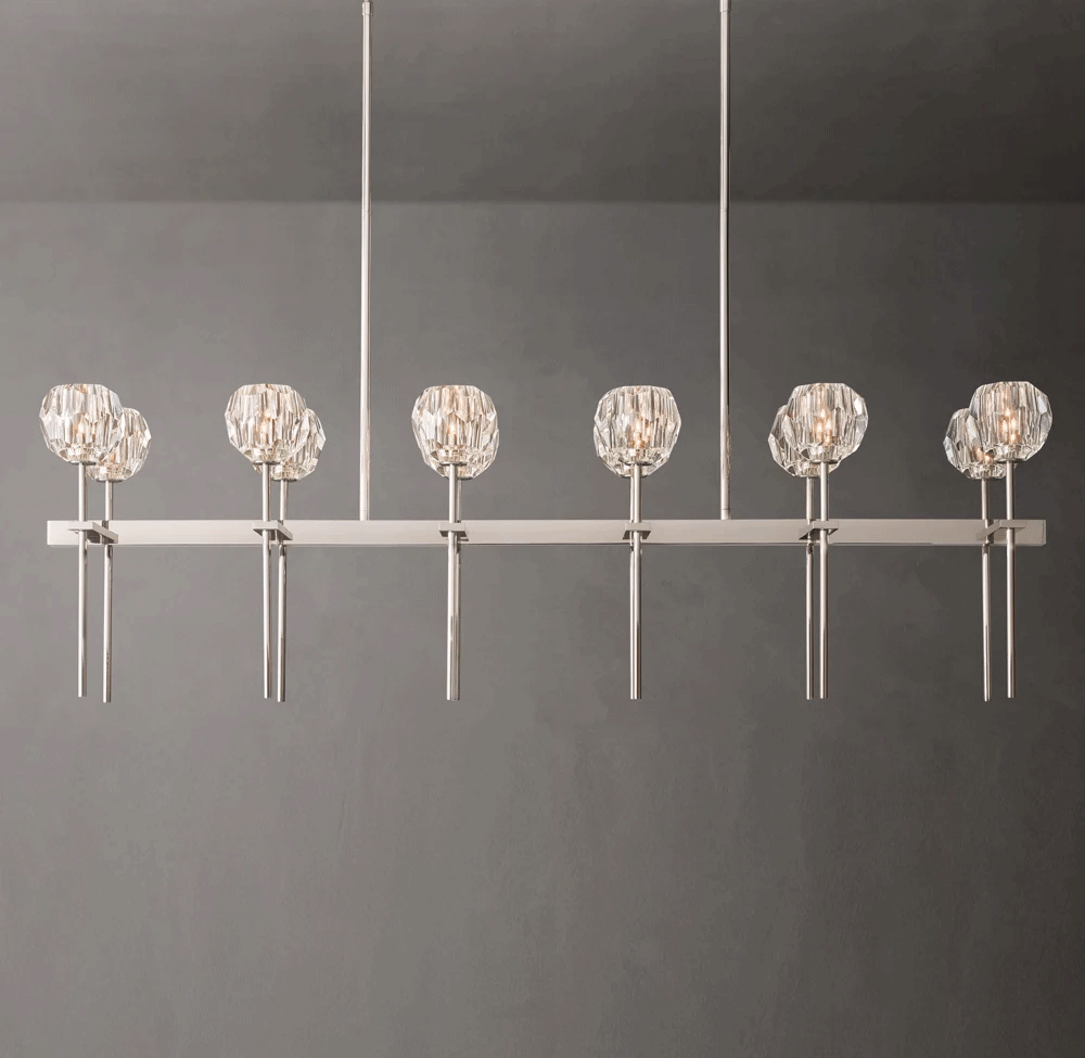 Boule Crystal Rectangular Chandelier L60