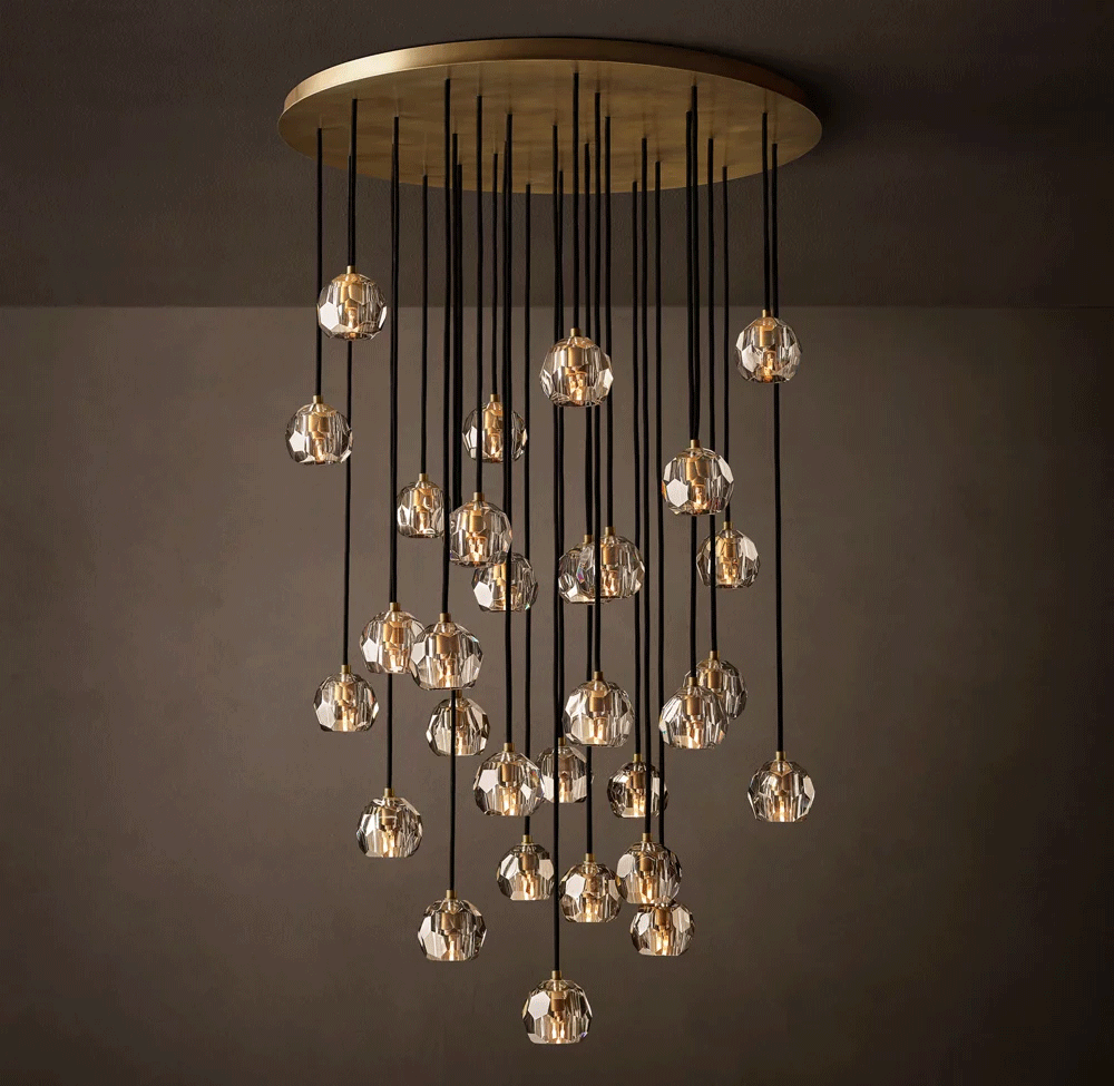Boule Crystal Round Cluster Chandelier Dia. 14