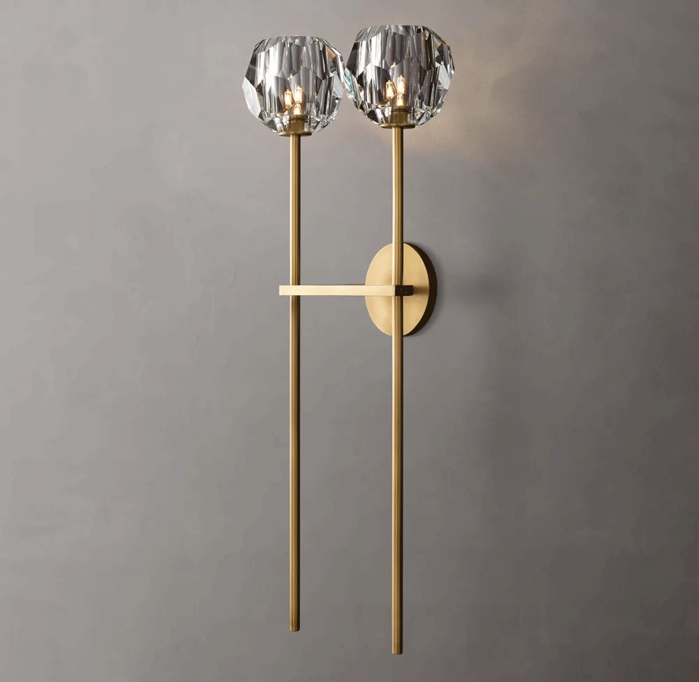 Boule Crystal Double Wall Sconce H28