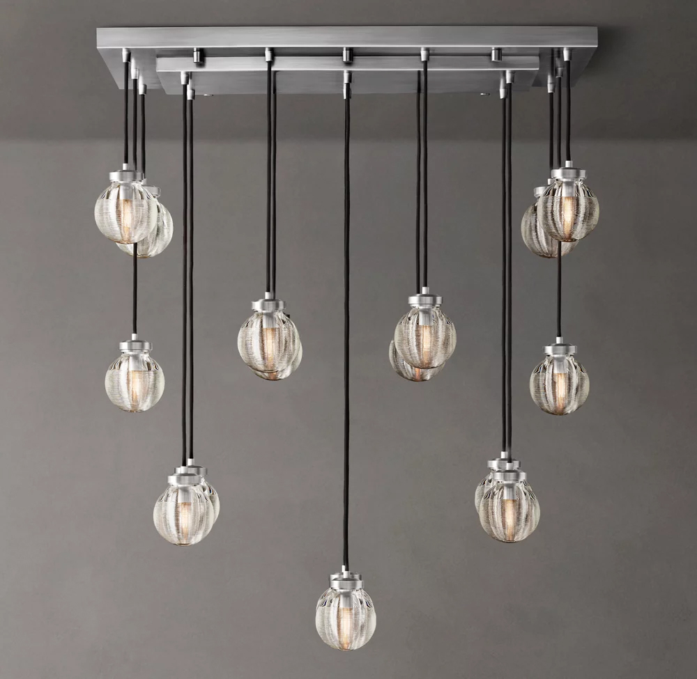 Pearl Rectangular Chandelier L36
