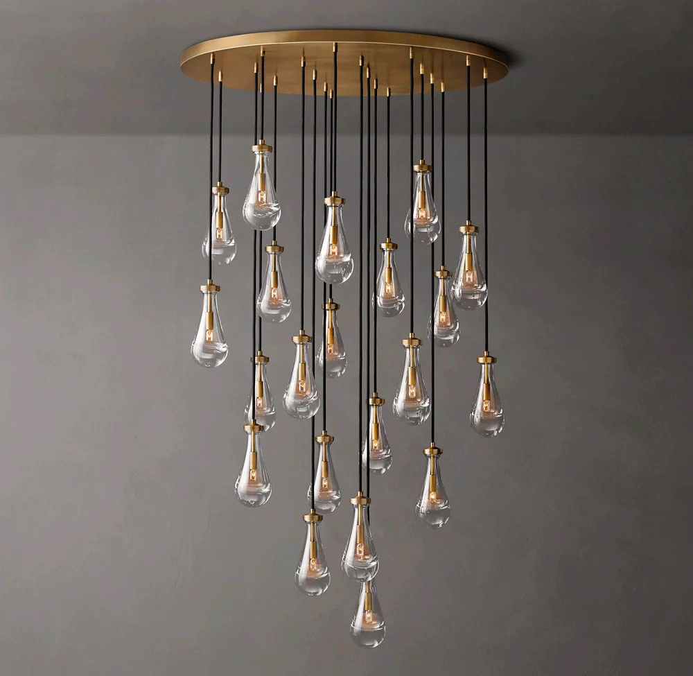 Rain Round Chandelier Dia. 18