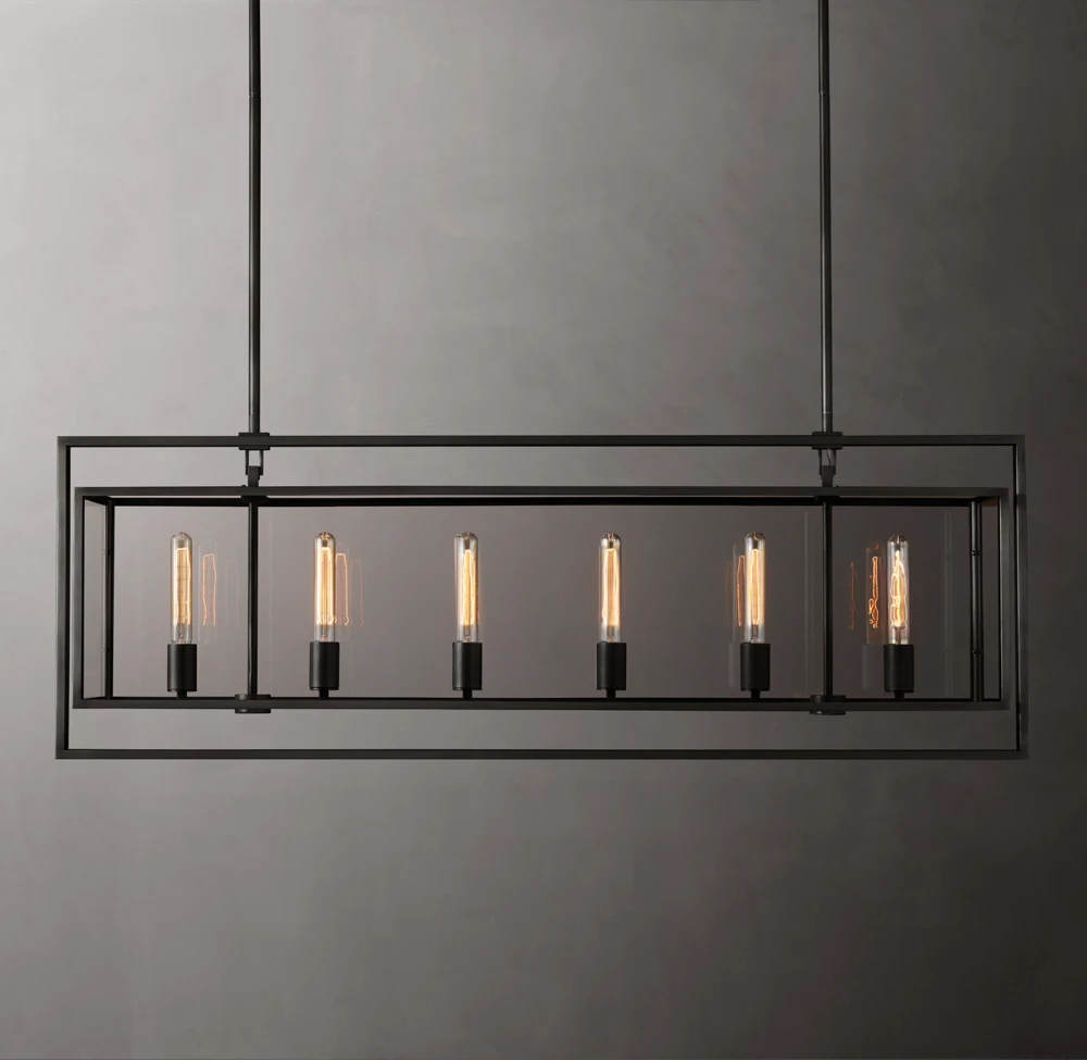 Beckman Rectangular Chandelier L54