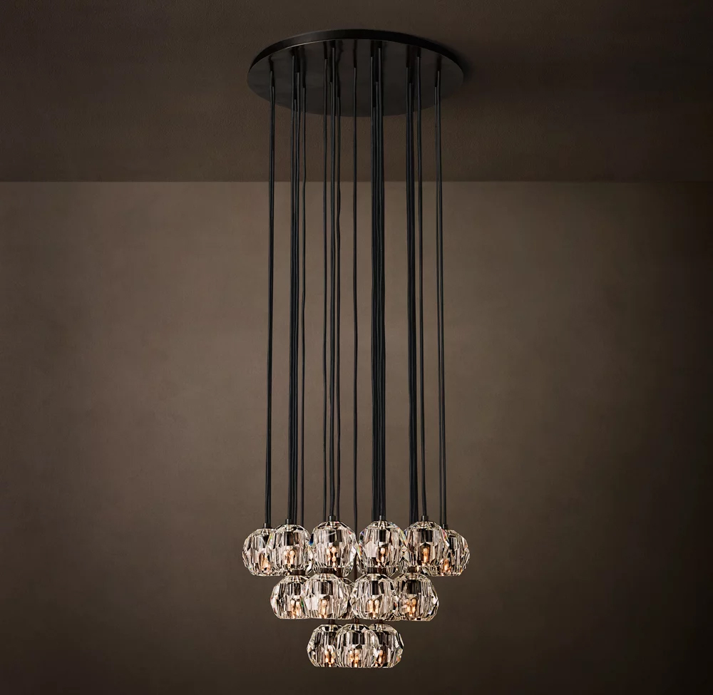Boule Crystal Round Cluster Chandelier Dia. 14