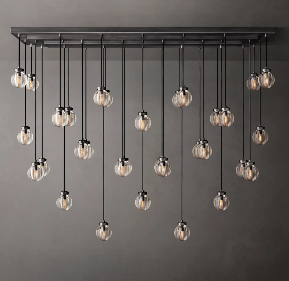Pearl Rectangular Chandelier L36